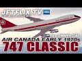 Air canada early 1970s tv commercial filmed on boeing 747 classic
