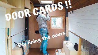 HOW to PLY LINE the doors in a CAMPERVAN conversion. DOOR CARDS!!
