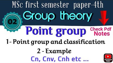Point group-Concept + examples & Classification #mscchemistrynotes #grouptheory@itschemistrytime
