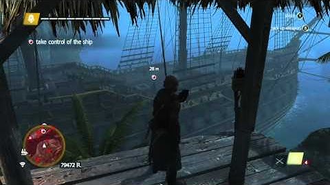 Using Rope Swing to kill Captain-Sequence 10 memory 1 -Assassin Creed 4 -optional objective