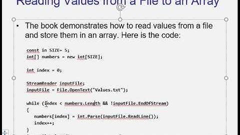 C#   Chapter 7   Arrays and Lists   Part 9 Passing Array as an Argument swf