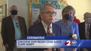 Gov. DeWine visits Clark County amid COVID-19 surge