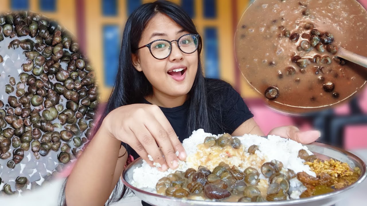 Cooking and eating snails🐌😋🤤 delicious Bodo traditional delicacy food