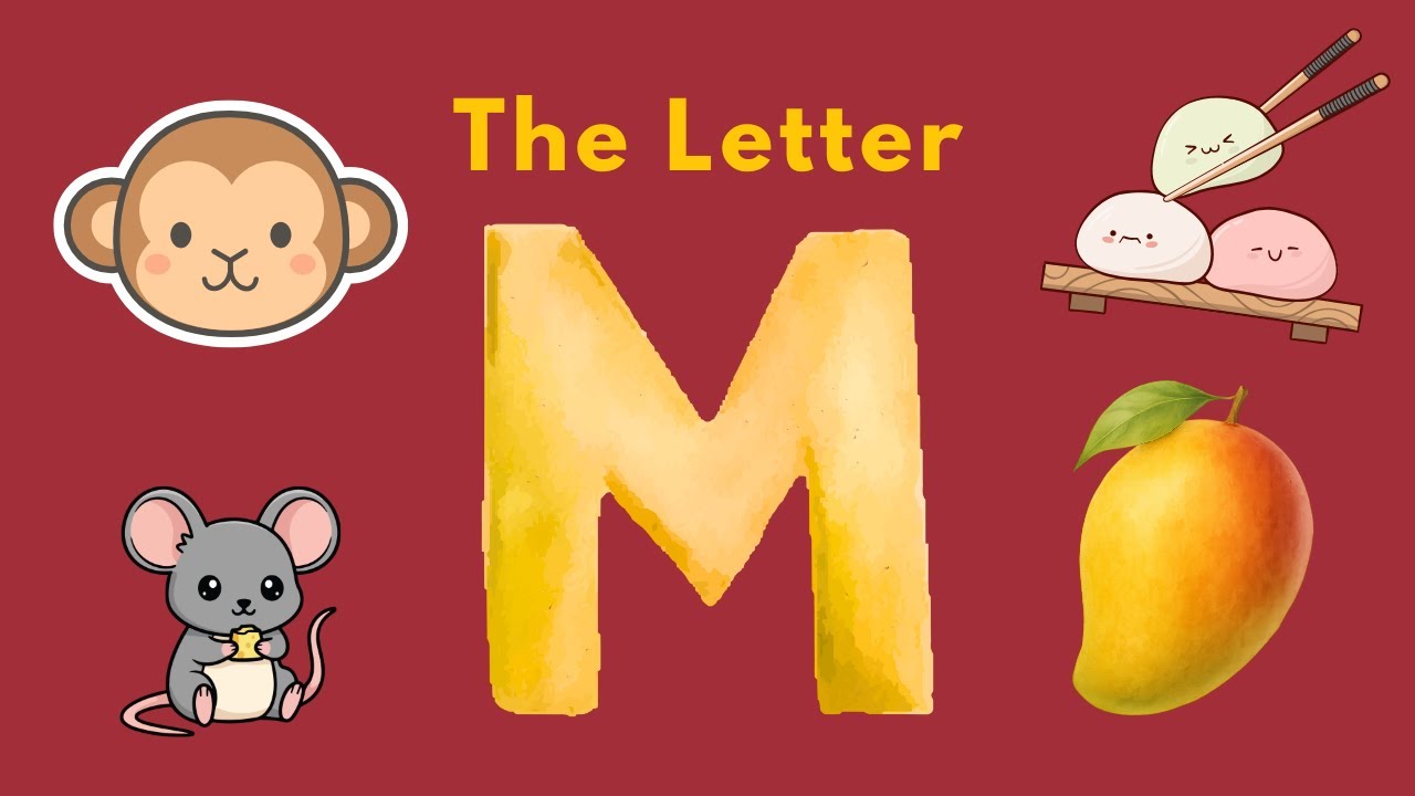 Letter M Phonics & Writing for Kids | ESL Kindergarten Alphabet Lesson ...