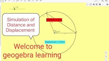 Simulation of distance and displacement @geogebralearning