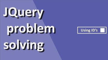 How to solve problems in jQuery : trouble shooting id