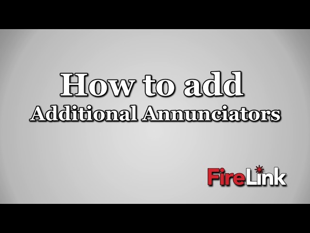 How to Address a Remote Annunciator after placing the FireLink Control Panel in Configuration Mode.