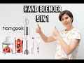 HOMGEEK hand blender | 5 in 1 | full review with recipes| 1000W 6-Speed Stick Blender