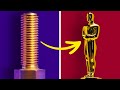 EASY WAY TO MAKE GOLDEN TINY FILM AWARD FROM A BOLT || Amazing Crafts by 5-Minute DECOR!
