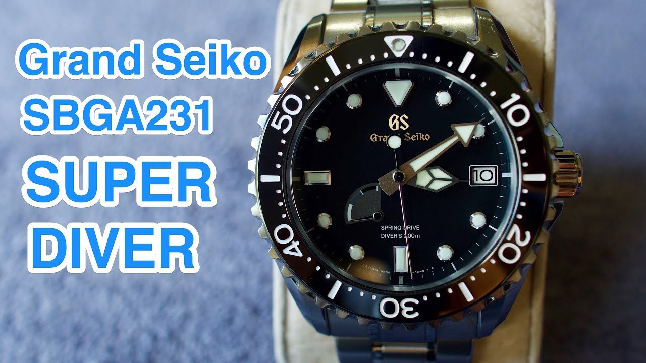 Grand Seiko SBGA231 Spring Drive Titanium Super Diver in 4k UHD - YouTube