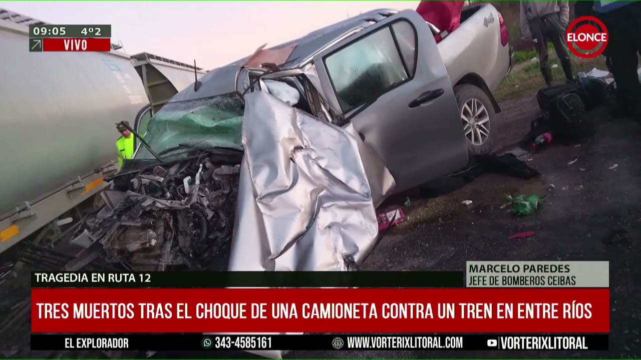 Tres muertos tras el choque de una camioneta contra un tren en el sur ...