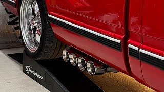 Custom 4 Pipe Side Exit Exhaust ‘94 Silverado OBS Long Bed w/Flowmaster Super 44