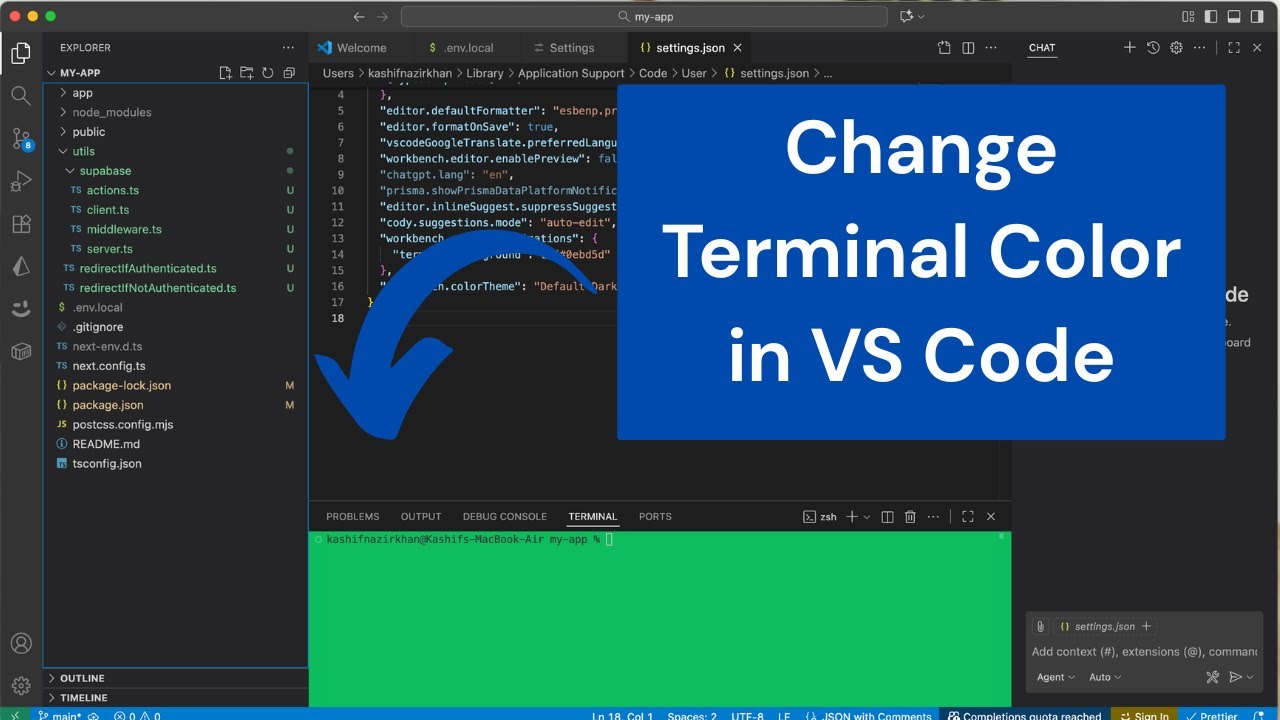 How to Change Terminal Color in VS Code (Quick & Simple) - YouTube