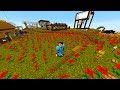 MIJN BUURMAN ZIJN TUIN VOL STOPPEN MET BLOEMEN IN MINECRAFT!