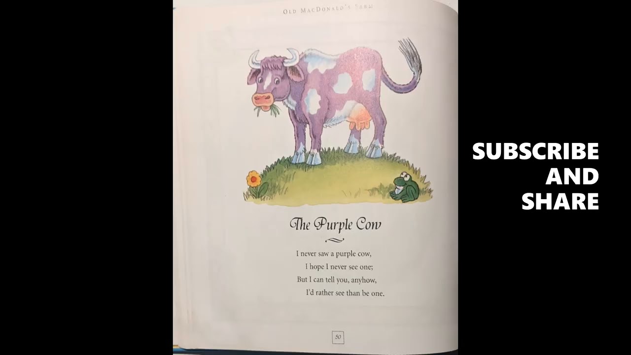 Mother Goose Nursery Rhyme Treasury "The Purple Cow" | Read by Epiphany Chris