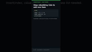 Stop rebuilding lists to add one item #Shorts