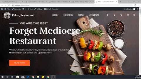 Phlox Free WordPress Theme Setup / Customize