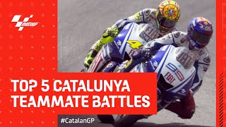 The Top 5 battles at Catalunya between teammates! ⚔️ | #MotoGP