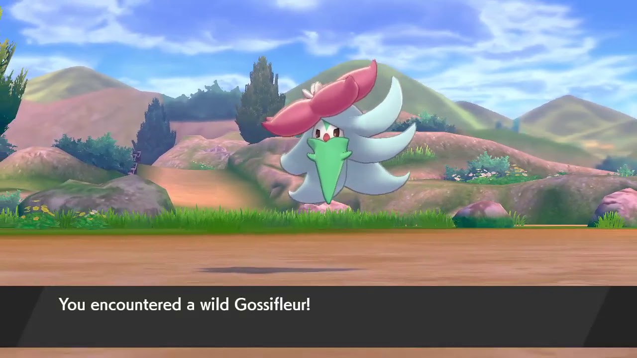 Shiny Clip Shiny Gossifleur on screen at 784 encounters in Pokemon