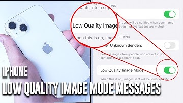 iPhone - Enable low quality image mode in messages | iMessages