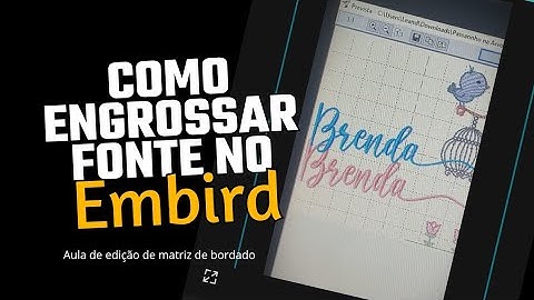 Como engrossar fonte no Embird/ Aula de edição de matriz de bordado