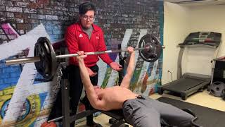 Max Bench Press @ 185 lbs - 7 reps on 1/10/21