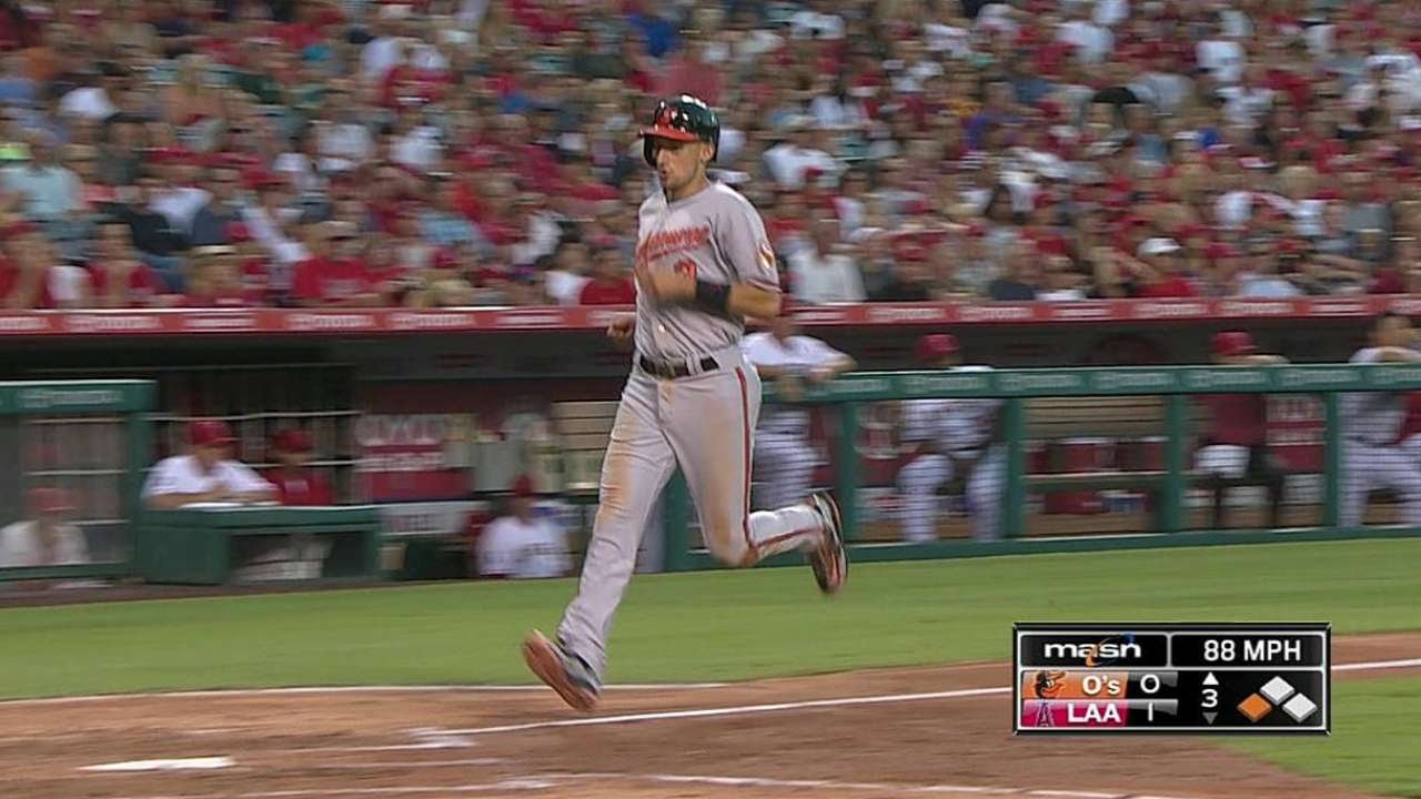 BAL@LAA: Markakis drives in Flaherty with a single
