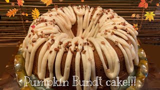 How to make: pumpkin Bundt cake cream cheese filling|| パンプキンバントケーキ クリームチーズフィリング