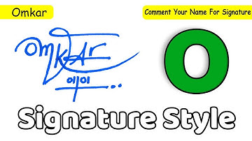 ✔️ Omkar Name Signature Style Request Done