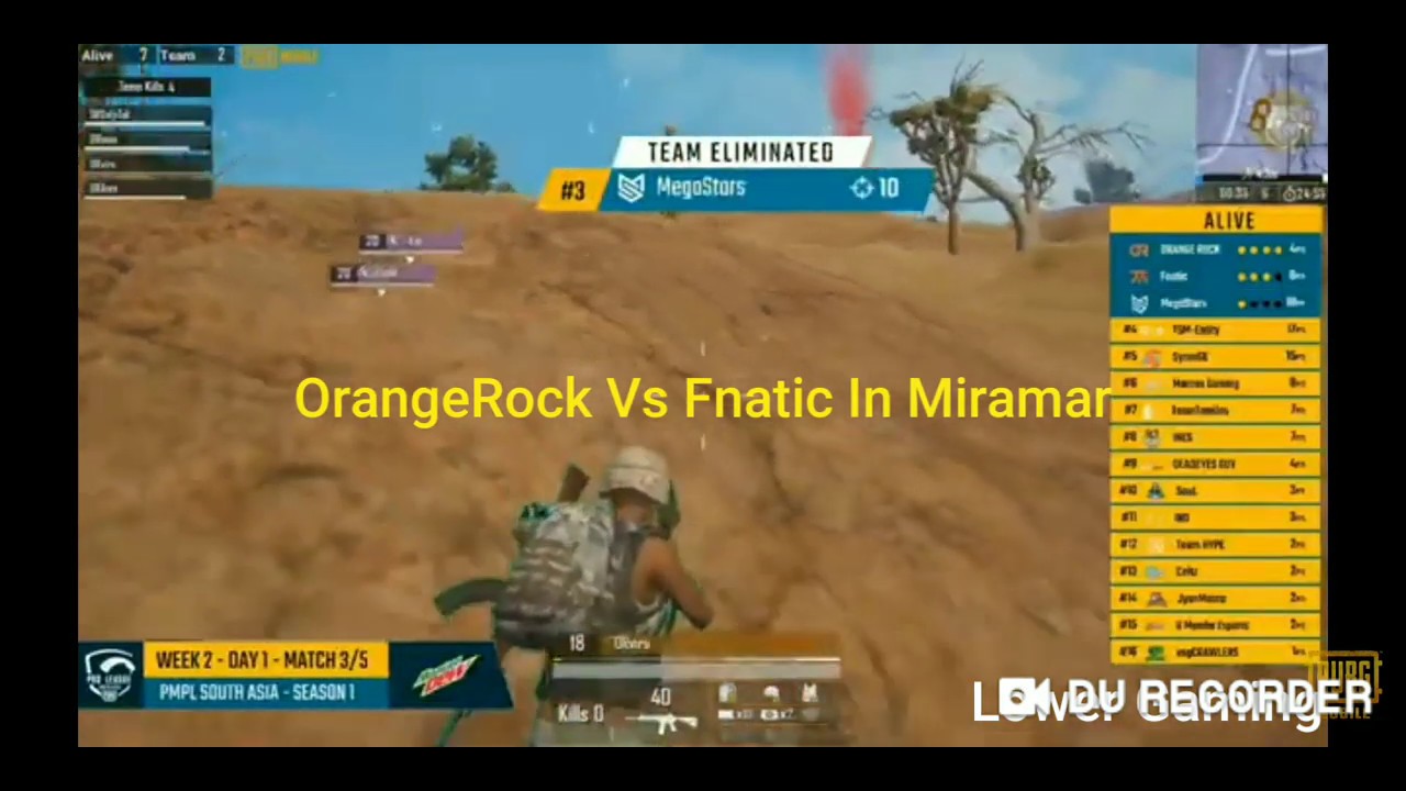 OrangeRock Chicken Dinner against Fnatic