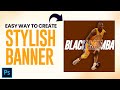 Easy and Stylish Banner in Photoshop| Photoshop Tutorial #shorts #hiraj