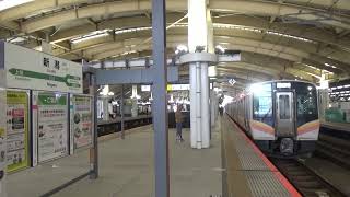 E653系1100番台 上沼垂色 回送列車、越後線 E129系 新潟駅発車