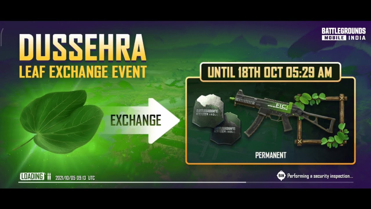 new dussehra leaf exchange event / battleground mobile india / TDM match 