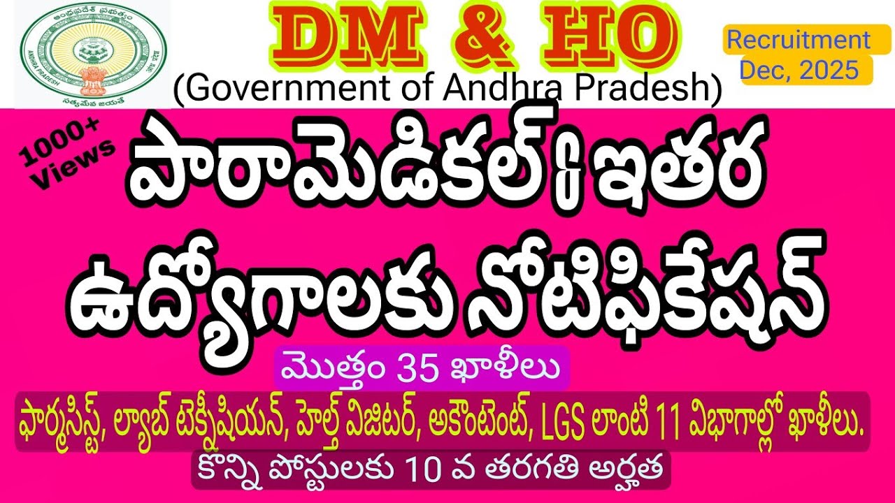 ఆంధ్రప్రదేశ్ NHM రిక్రూట్‌మెంట్ 2025 | Andhra Pradesh NHM Jobs 2025 | New Notification Out
