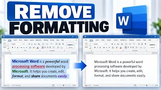 How to Remove Formatting in Word | Clear All Formatting in Microsoft Word