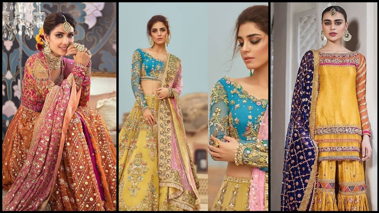Top 50 Latest Mehndi Msyun Ubtan Dress Collection 2019-20