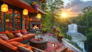 Gentle Spring Atmosphere with Cozy Porch Ambience 🌺 Relaxing Jazz Instrumental Music for Study, Work