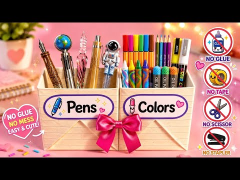 DIY strong pen stand|How to make pen stand with paper|DIY paper pen stand|No glue paper craft