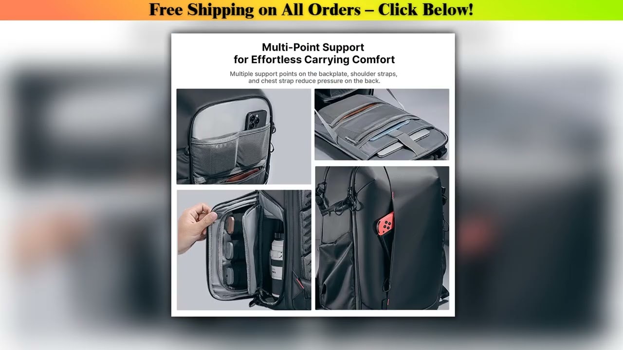 Ulanzi BP09 Camera Backpack 22L Large Capacity Waterproof Digital SLR Camera Photography Travel