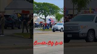 Protest in Carrollton, TX on Josey & Beltline. Thank you Carrollton Police for keeping everyone safe