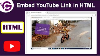 HTML Tutorial | Embed YouTube Link In HTML Web Page | ProgrammingGeek