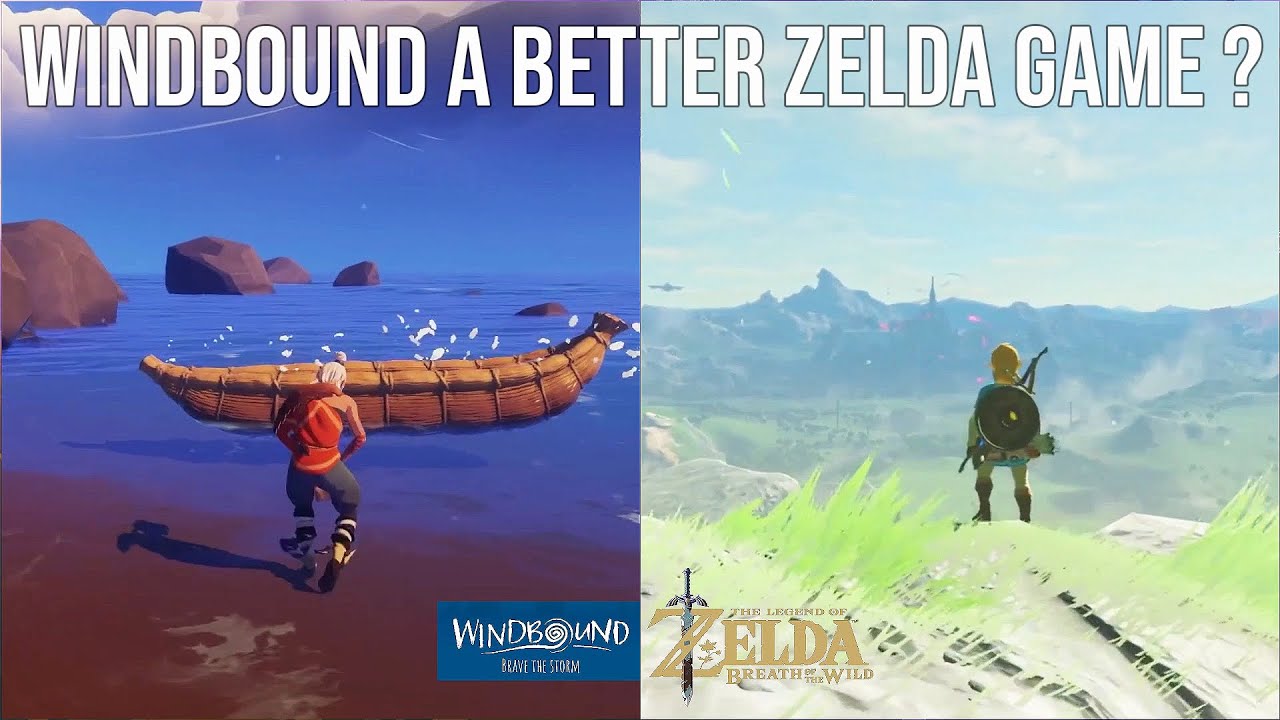 Windbound - Brave The Storm Trailer vs Zelda Breath of the wild COMPARISION