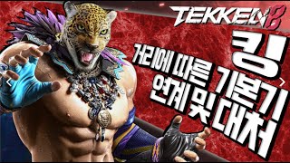 철권8 킹 거리에 따른 주력 기본기와 간단 연계, Tekken8 king Main basic command according to distance