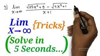 Limits to Infinity | Limits | MH-CET Tricks | Mathematics | Solution in 5 Seconds