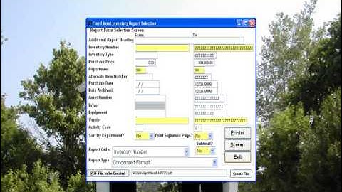 Fixed Asset Inventory