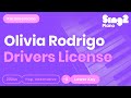 Olivia Rodrigo Drivers License Lower Key Karaoke Piano 