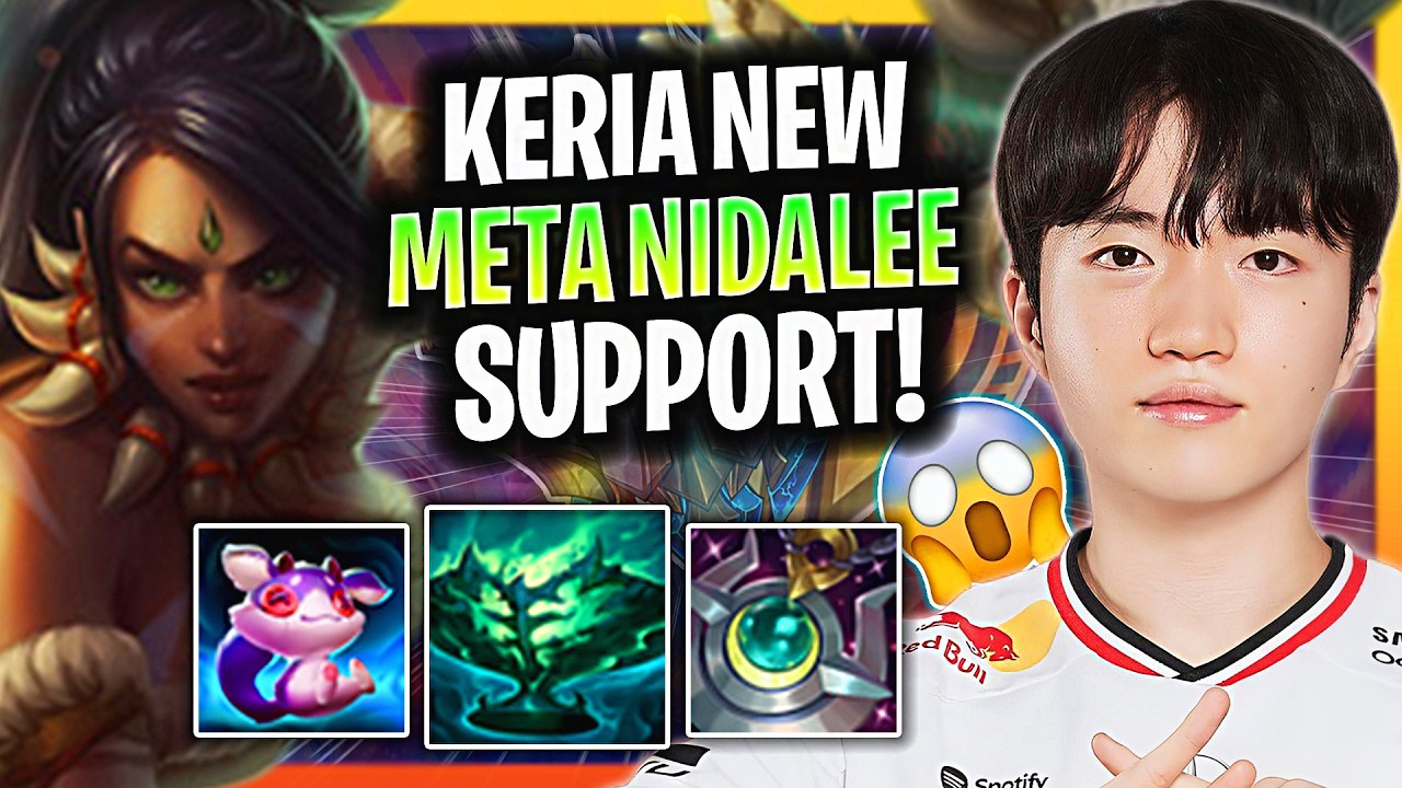 T1 KERIA PLAYED NIDALEE SUPPORT AND THIS HAPPENED! | T1 Keria Nidalee SUPPORT High Elo Patch 26.4