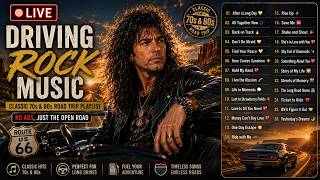 🔴 LIVE | Driving Rock Music 🛣️ Classic 70s & 80s Road Trip