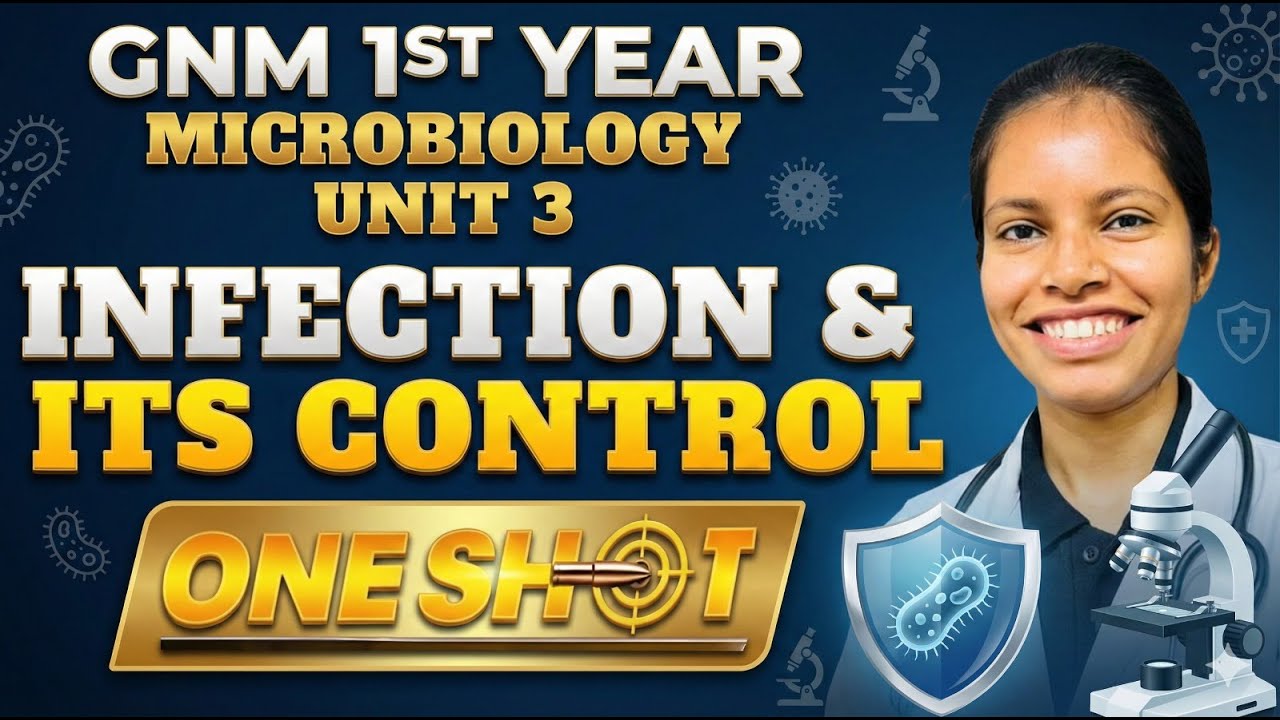 GNM 1st Year Microbiology | Unit 3: Infection & Its Control | One Shot Full Chapter