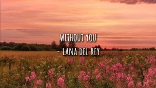 without you- lana del rey (lyrics) *lanaslyrics*